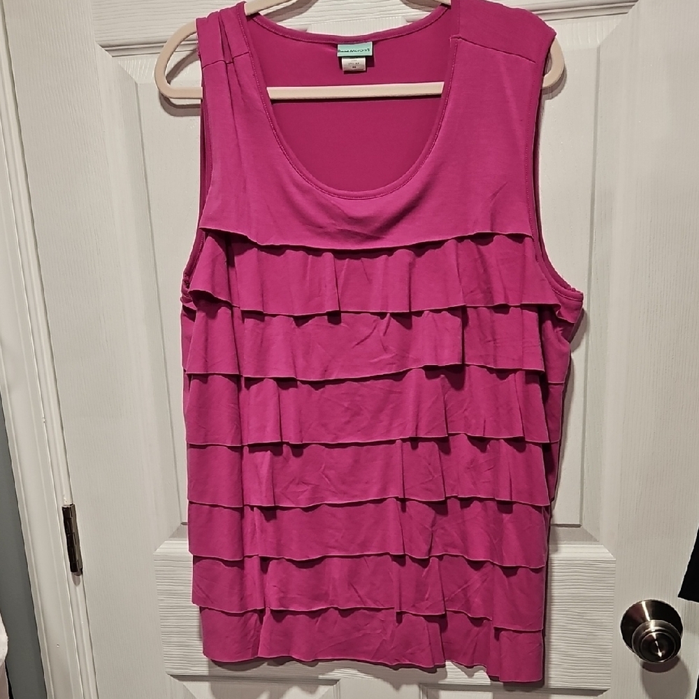 Chic Layered Pink Tank Top